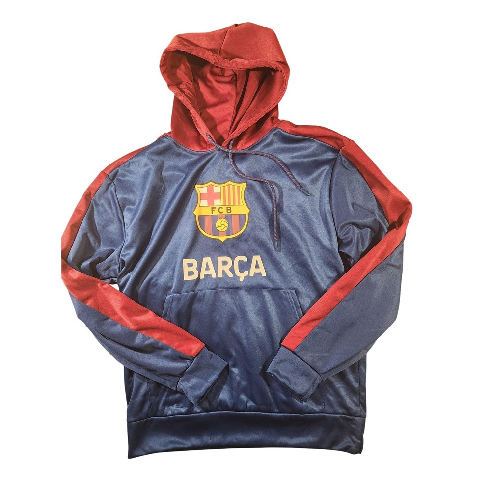 Icon Sports FC Barcelona Hoodie Sweatshirt‎ Mens Small La Liga Soccer BARÇA team